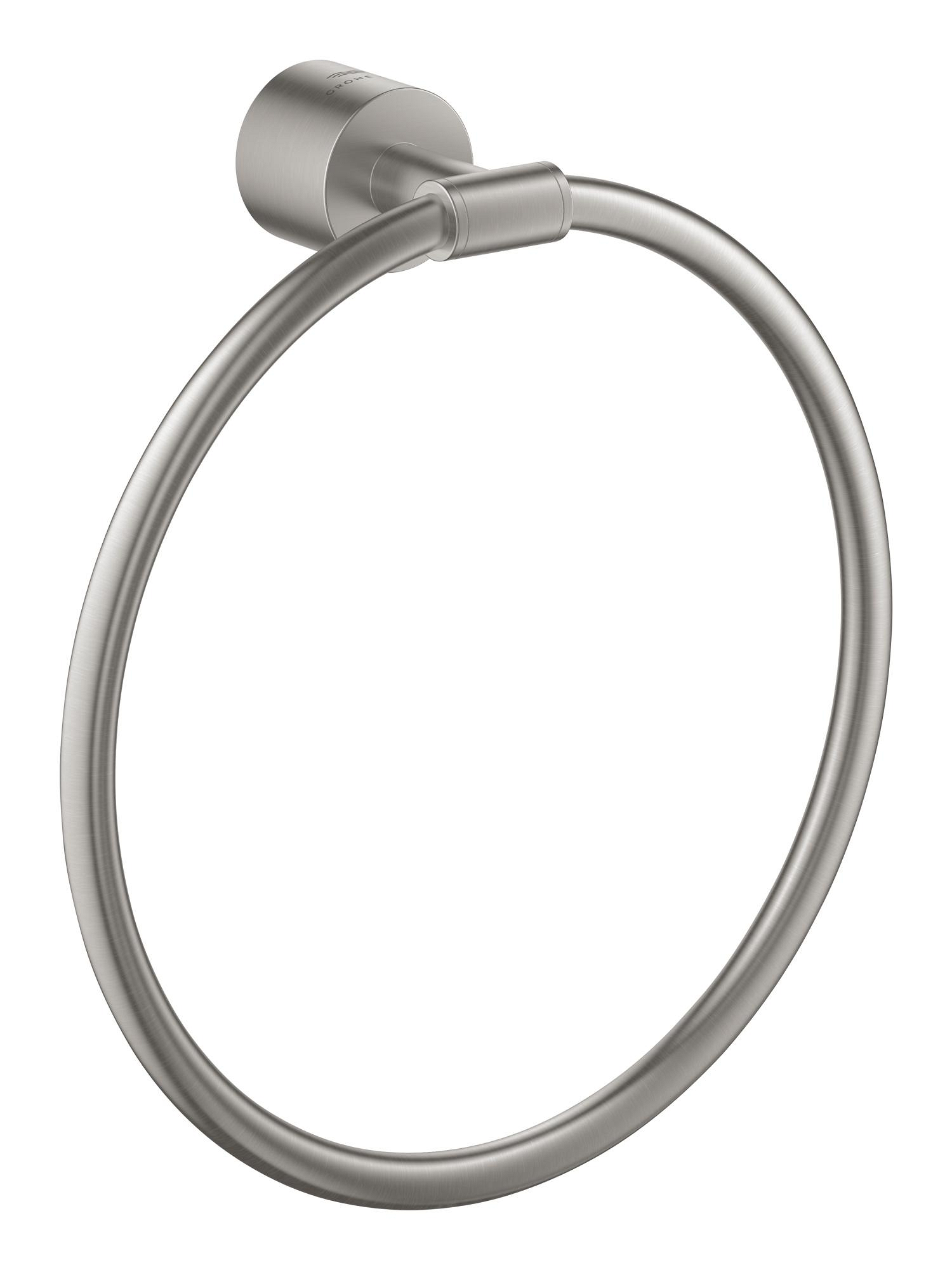 Grohe SPA Inel prosop grohe atrio, pe perete, 200 mm, metal, mat, otel satinat, 40887dc0