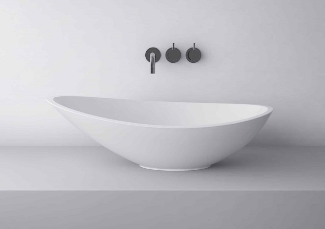 Cast Marble Lavoar cast marble atena 630400060003, 560 x 320 mm, montare pe blat, compozit mineral, alb