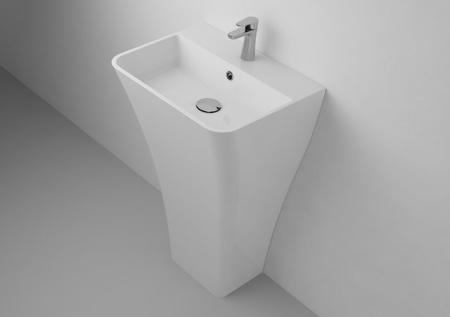 Cast Marble Lavoar cast marble freya 630401051103, 500 x 400 x 850 mm, montare pe podea, preaplin, compozit, alb