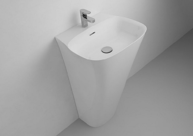 Cast Marble Lavoar cast marble paglia 630402051103, 519 x 450 x 850 mm, montare pe podea, preaplin, compozit, alb
