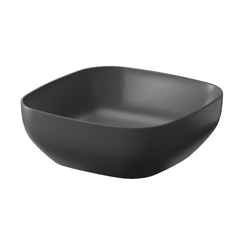 Cersanit Lavoar cersanit larga, pe blat, 380 x 380 mm, antracit, k677-012