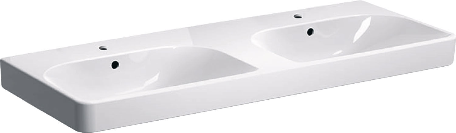 Geberit  Lavoar dublu geberit smyle square, pe mobila, 1200 x 480 mm, alb, 500.223.01.1