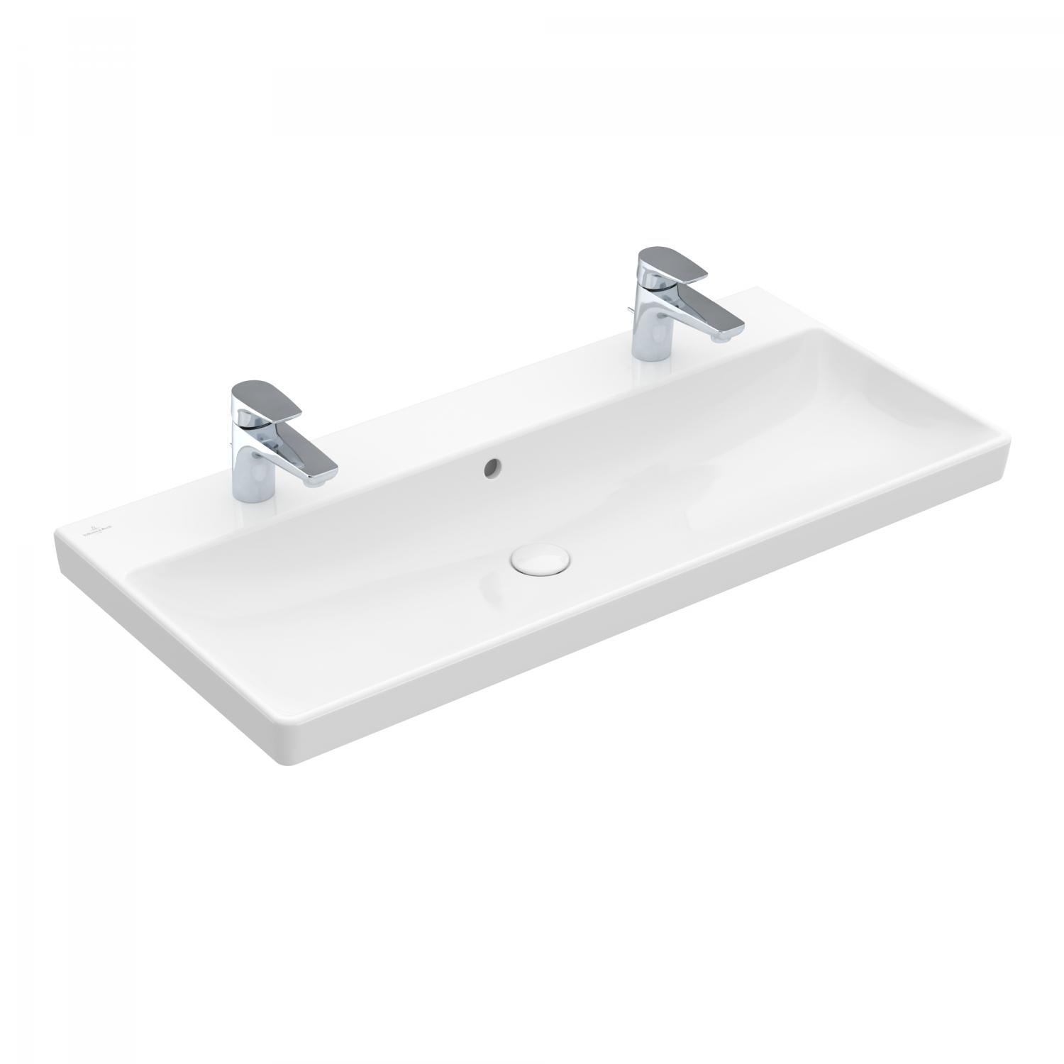 Villeroy and Boch Lavoar dublu villeroy & boch avento, pe mobilier, 100 x 47 cm, alb, 4156a401