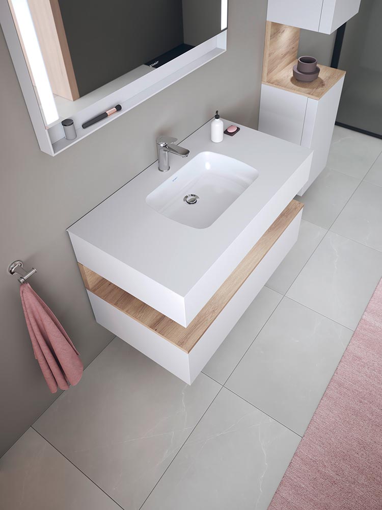 Lavoar Duravit 0398480028, Qatego, montaj sub blat, nr orificii bateri