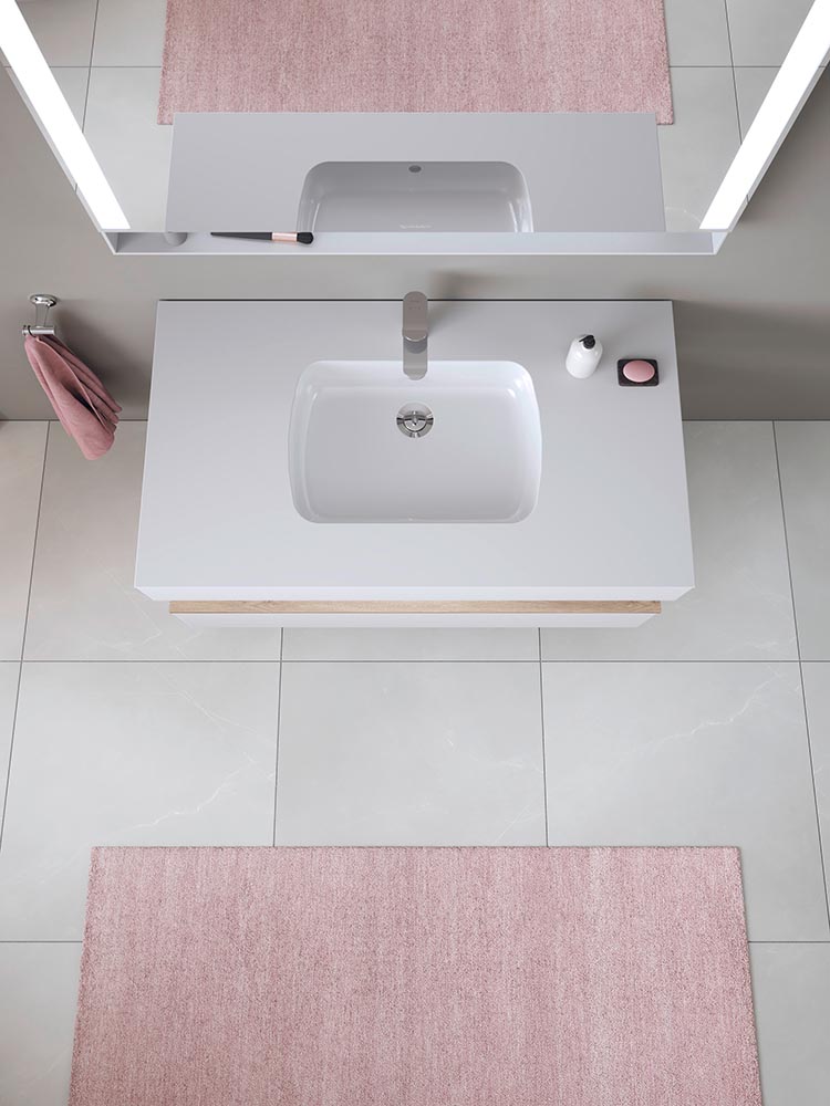 Lavoar Duravit 0398480028, Qatego, montaj sub blat, nr orificii bateri