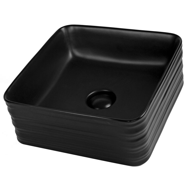 Fluminia Lavoar fluminia my black box, pe blat, 390 x 390 mm, negru, 8078mb