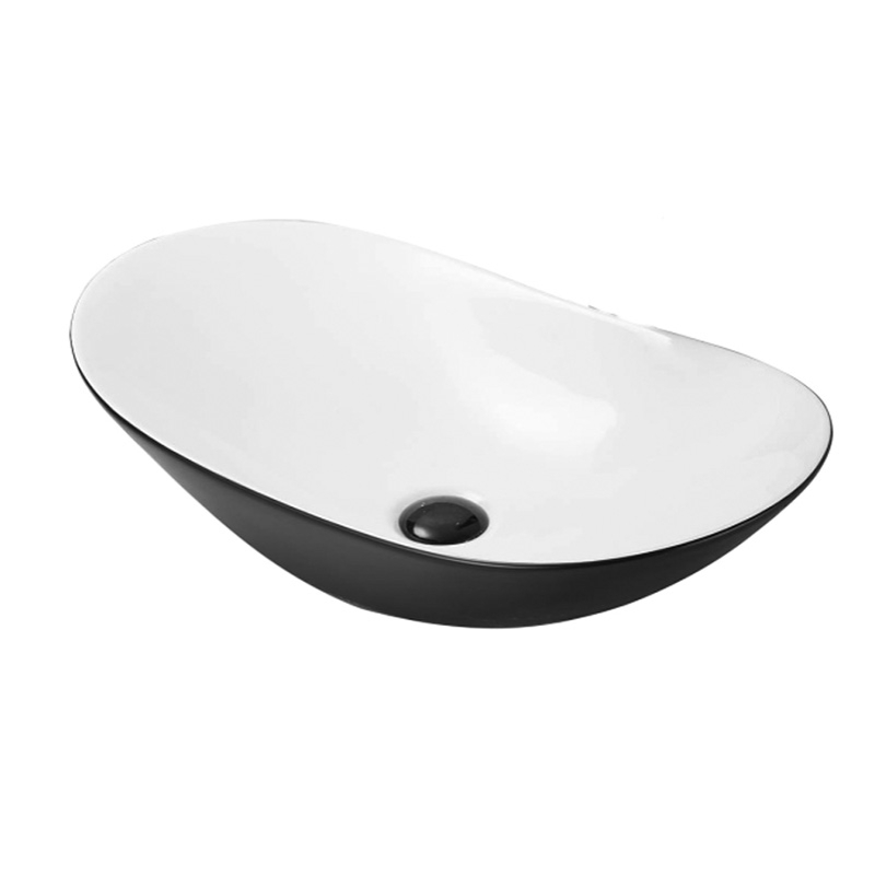 Fluminia Lavoar fluminia my night, pe blat, 605 x 360 mm, negru/alb, artc80478-cbkw-m