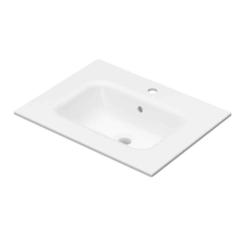 Fluminia Lavoar fluminia, pe mobilier, 60 x 46 cm, alb, lav-60 alb
