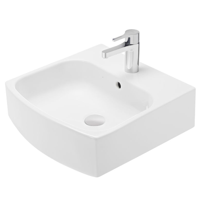 Gala  Lavoar gala club 03040, 450 x 450 mm, montare pe blat, preaplin, portelan, alb