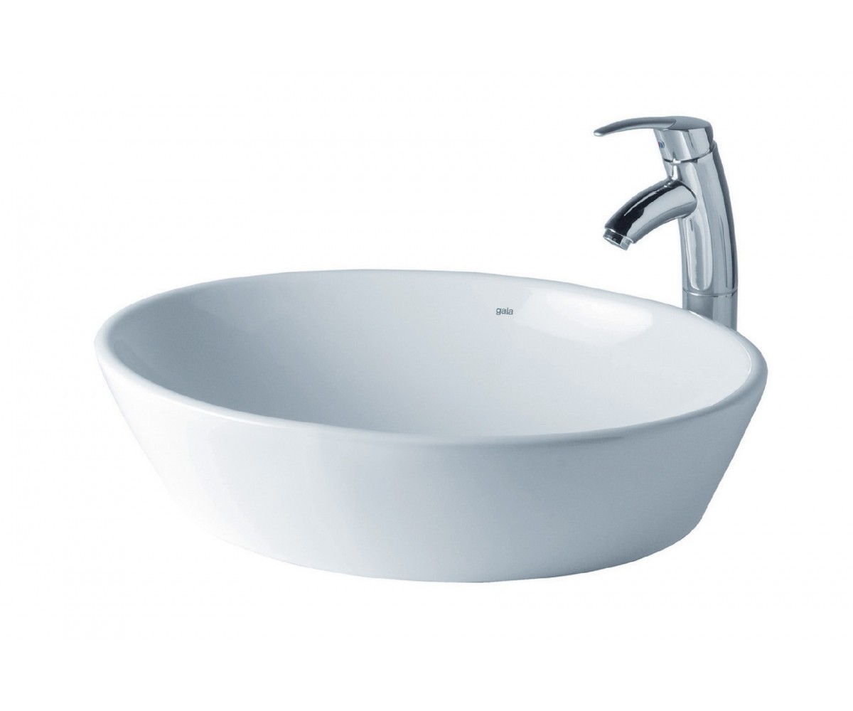 Gala  Lavoar gala soft 1305001, 575 x 450 mm, montare pe blat, ceramica sanitara, alb