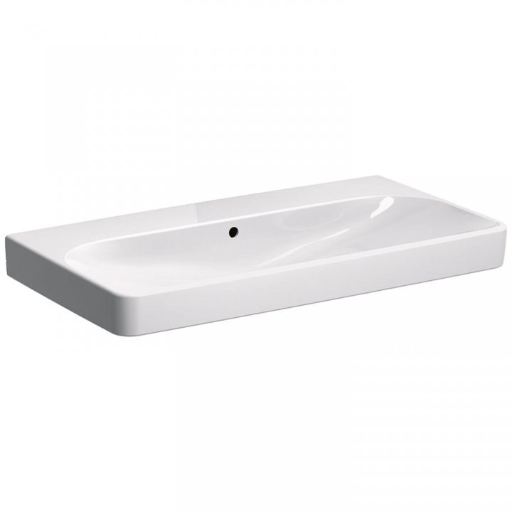 Geberit  Lavoar geberit smyle square 500.250.01.1, 900 x 480 mm, montare pe perete, preaplin, ceramica sanitara, alb