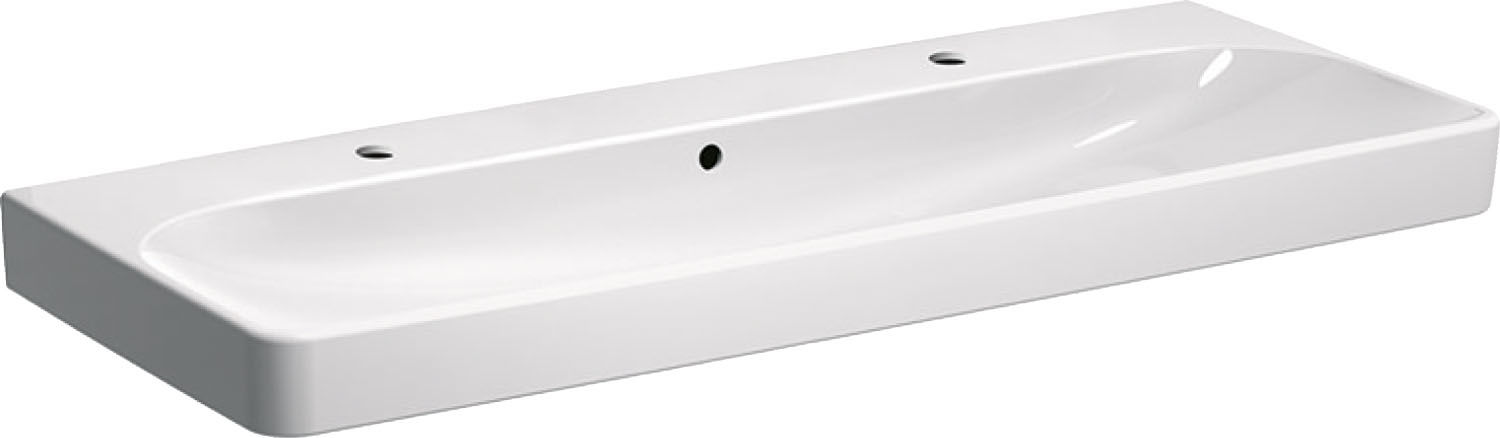 Geberit  Lavoar geberit smyle square, pe mobila, 1200 x 480 mm, dublu, alb, 500.253.01.1
