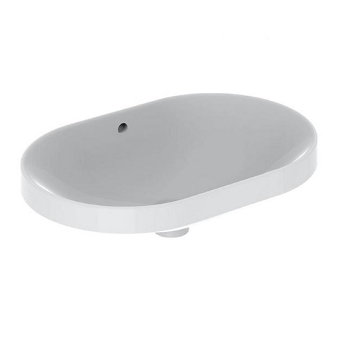 Geberit  Lavoar geberit variform eliptic 500.729.01.2, 600 x 400 mm, montare in blat, preaplin, ceramica sanitara, alb