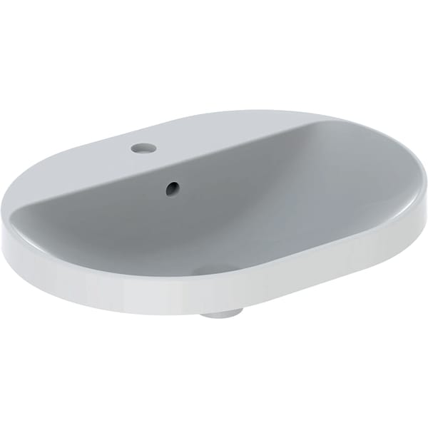 Geberit  Lavoar geberit variform eliptic 500.733.01.2, 600 x 450 mm, montare in blat, preaplin, ceramica sanitara, alb