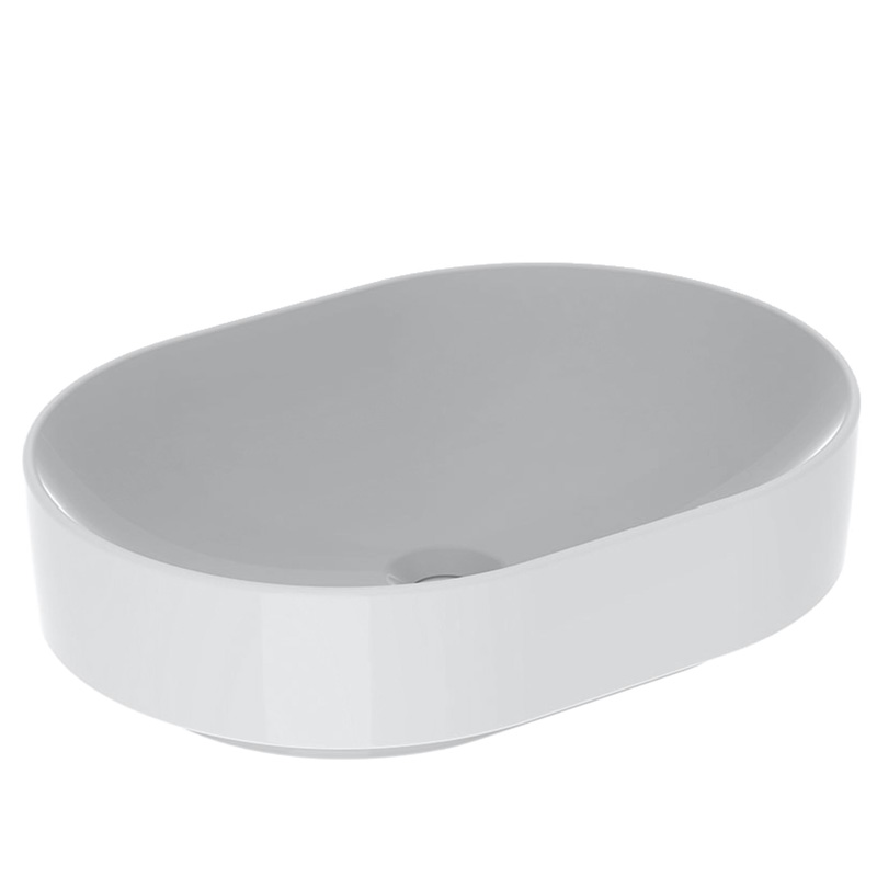 Geberit  Lavoar geberit variform eliptic 500.774.01.2, 550 x 400 mm, montare pe blat, ceramica sanitara, alb