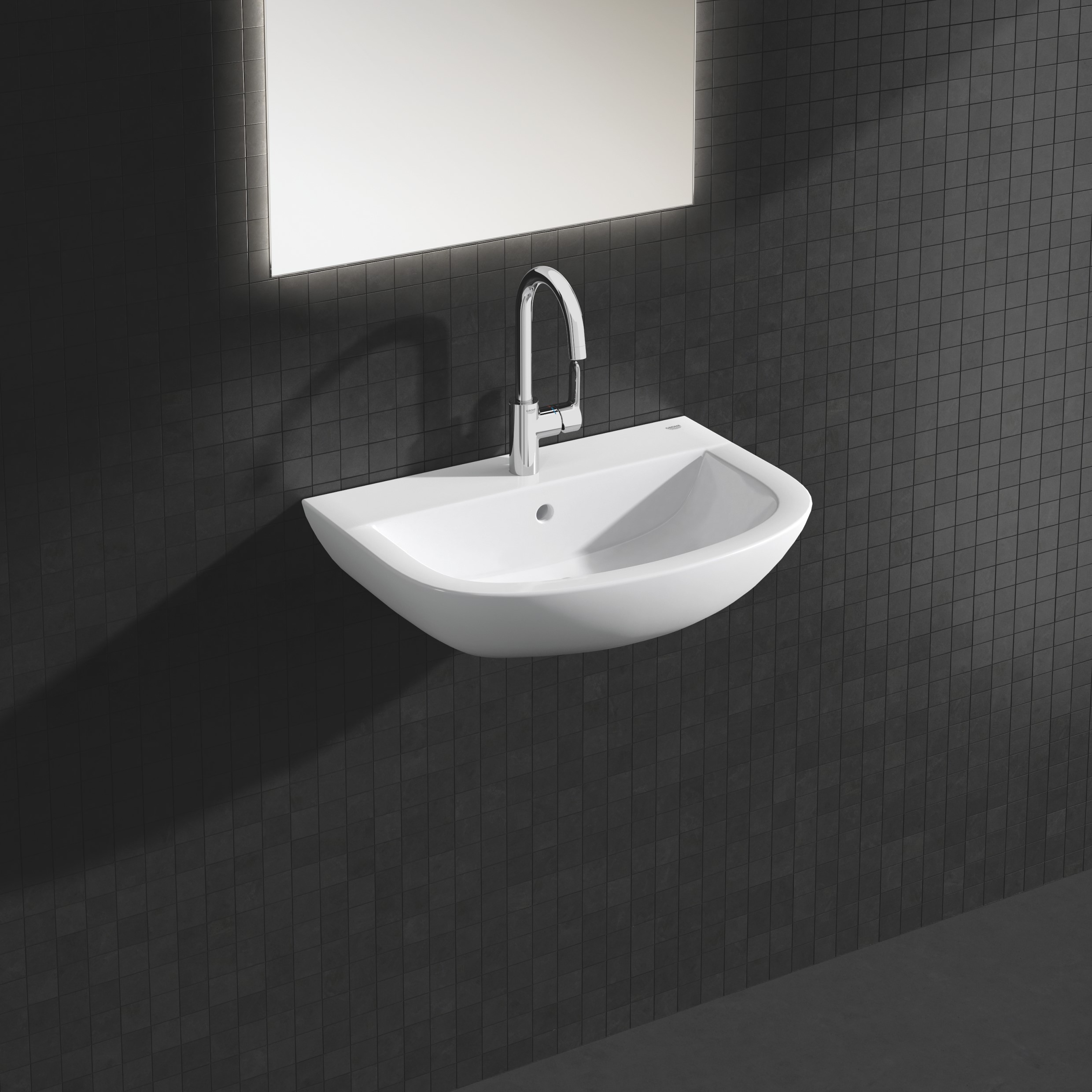 Grohe Lavoar grohe bau 39421000, montare pe perete, preaplin, 609 x 442 mm, alb