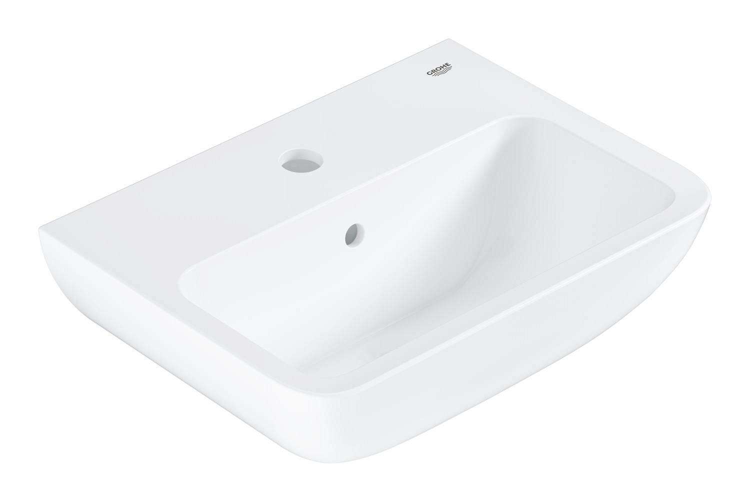 Lavoar Grohe 39806000, BauEdge, montaj pe perete, preaplin, zona monta