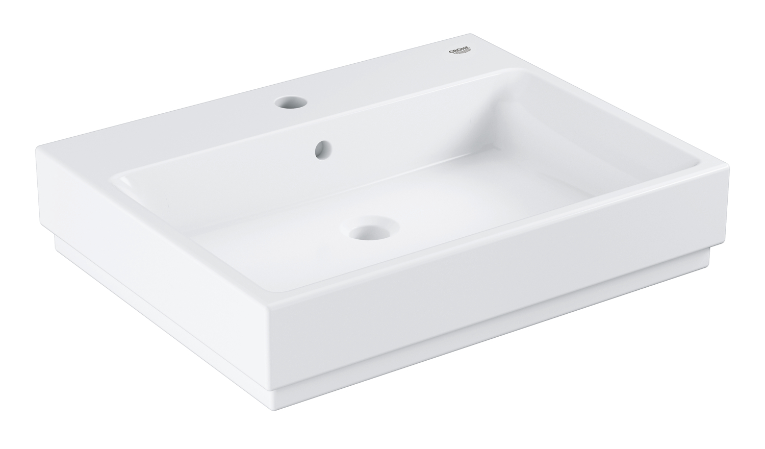 Grohe Lavoar grohe cube ceramic 3947700h, montare pe blat, preaplin 600 x 490 mm, anti-aderent, antibacterian, alb