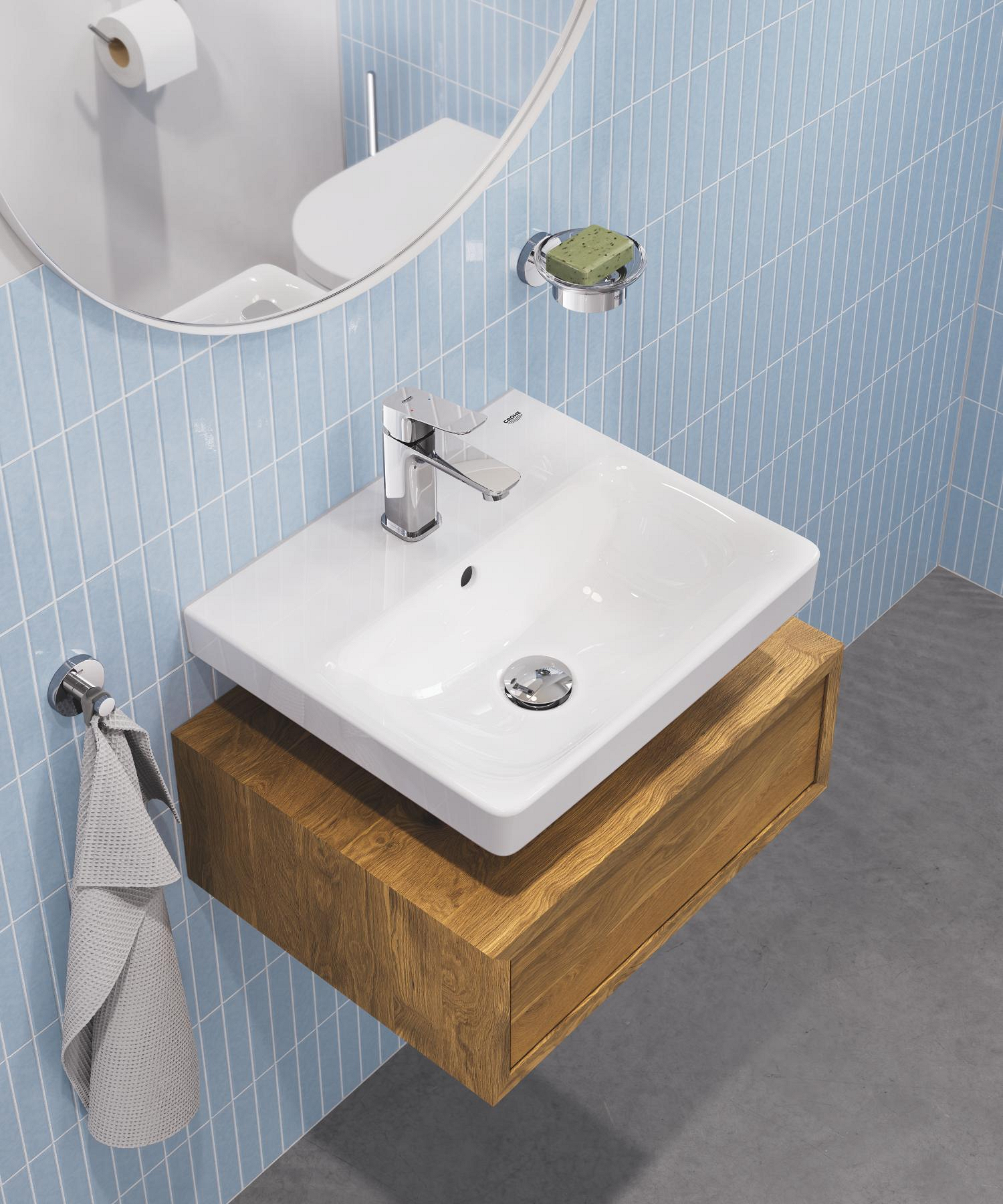 Grohe Lavoar grohe euro ceramic, pe perete, 45 x 38.5 cm, alb, 102435sh00
