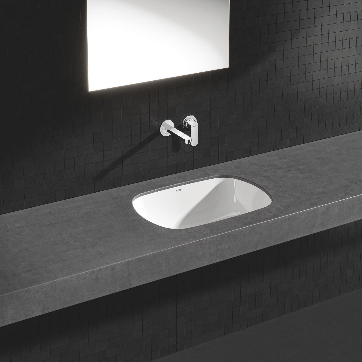 Grohe Lavoar grohe eurosmart, sub blat, 606 x 430 mm, hyperclean, alb, 39125001