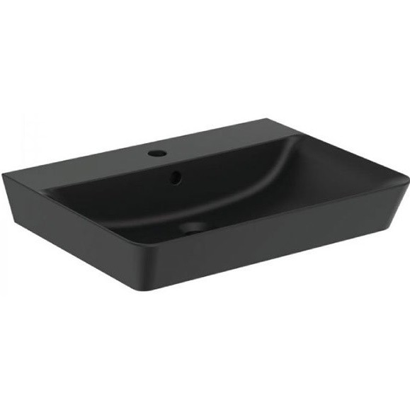 Ideal Standard Lavoar ideal standard cube e0298v3, 600 x 460 mm, montare pe perete, preaplin, ceramica sanitara, mat, negru