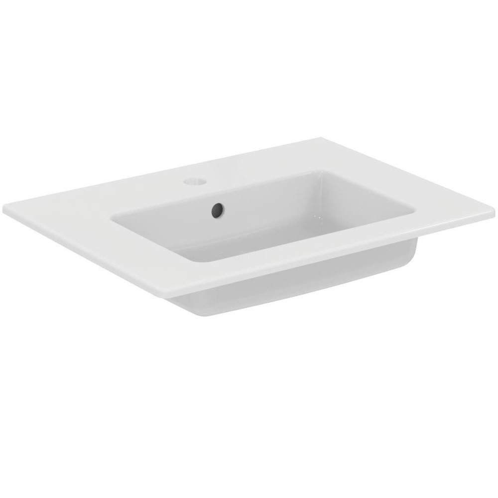 Ideal Standard Lavoar ideal standard tempo e066801, 610 x 450 mm, montare pe masca, preaplin, ceramica sanitara, alb