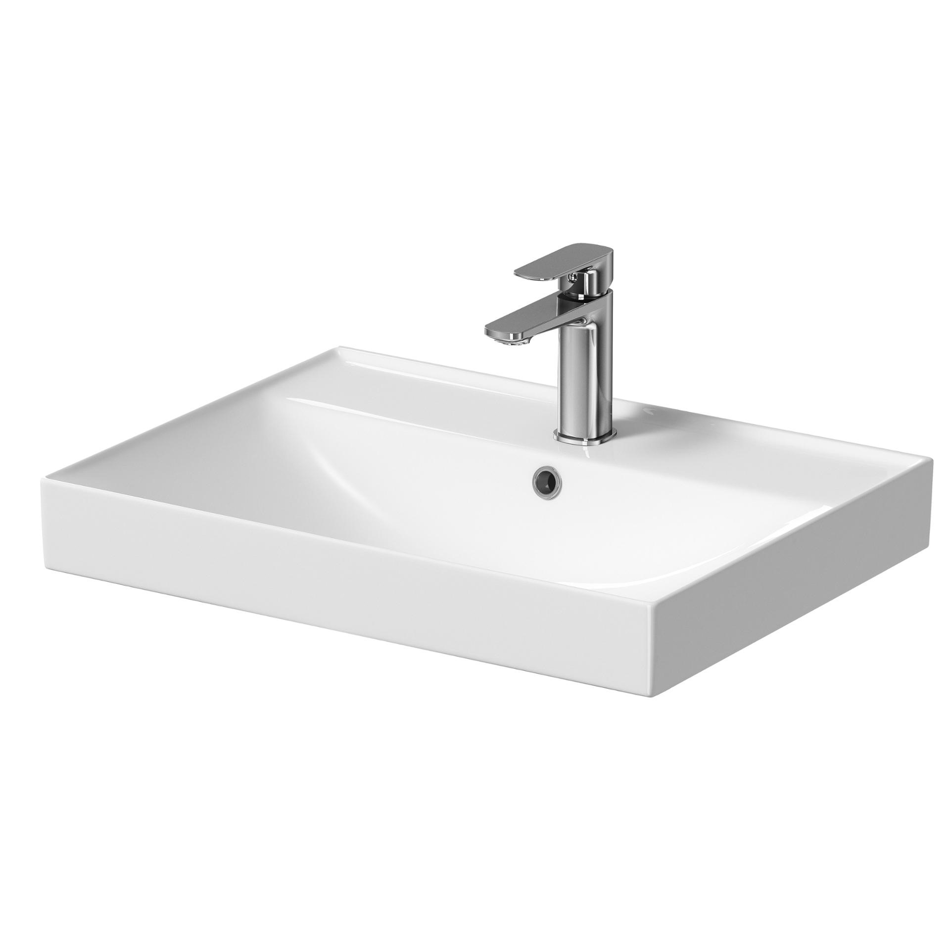 Kielle  Lavoar kielle arkas i, pe perete/mobila, 605 x 455 mm, pureshield, alb, 30611600
