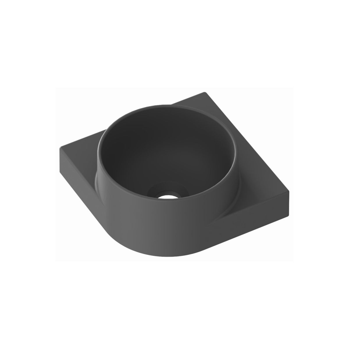 Ravak  Lavoar ravak yard, pe consola, 28 x 28 cm, mat, antracit, xjx03228000