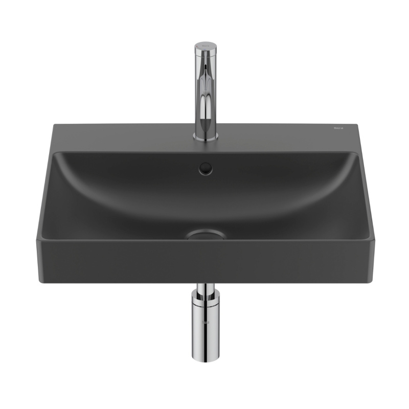 Lavoar Roca A327685080, 550 mm, 460 mm, 160 mm, 1 cuve, 1 nr orificii baterie, pe perete, interior zona montaj, Negru