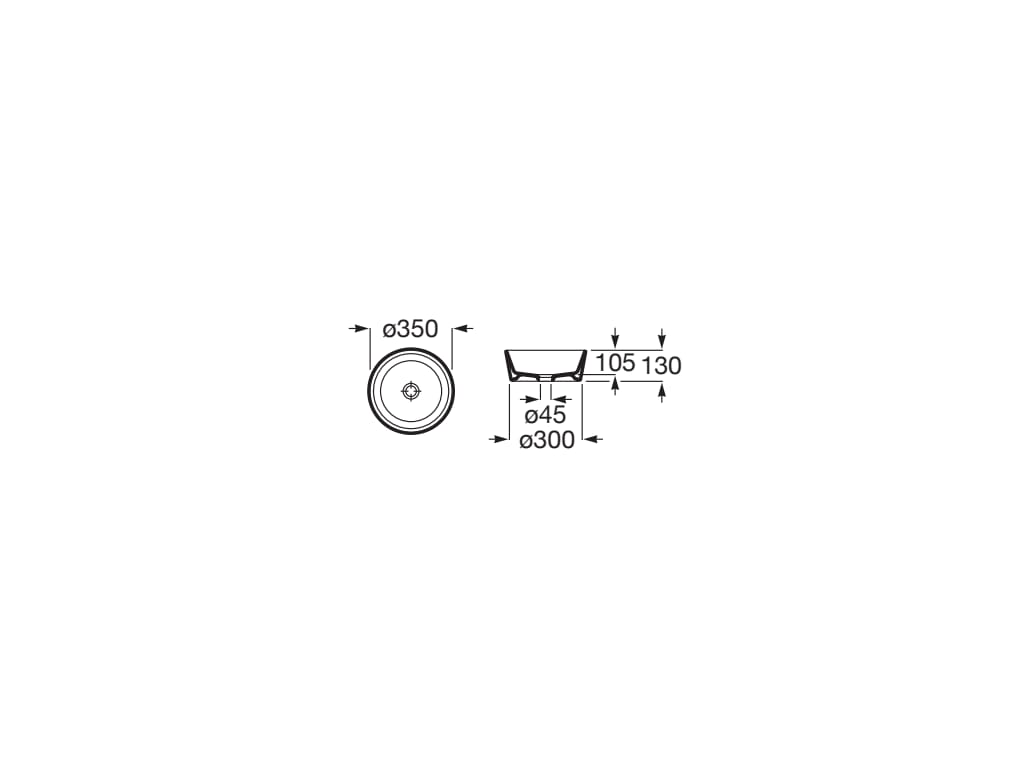 Lavoar Roca A327B15080, Optica, montaj pe blat, nr orificii baterie fa
