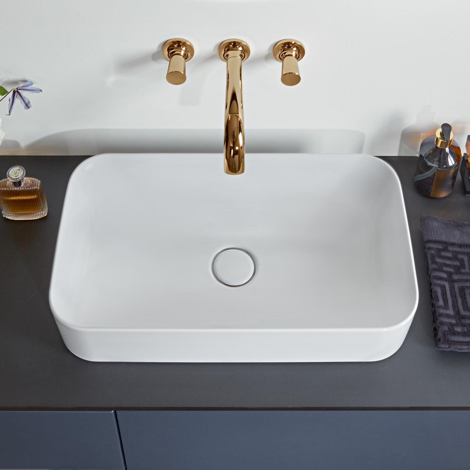 Villeroy and Boch Lavoar villeroy & boch finion, pe blat, 600 x 350 mm, ceramicplus, alb, 414361r1