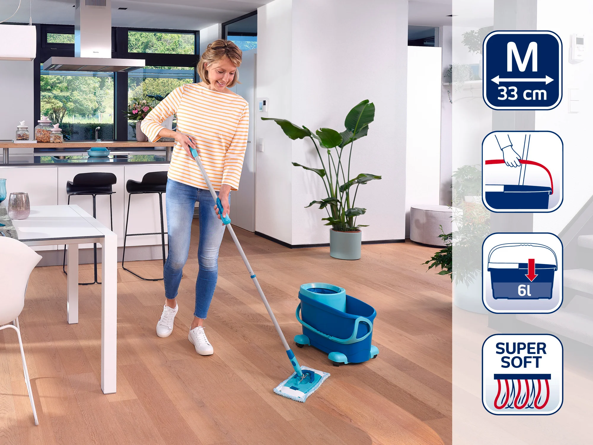 Mop Leifheit Clean Twist, galeata, telescopic, 52121…