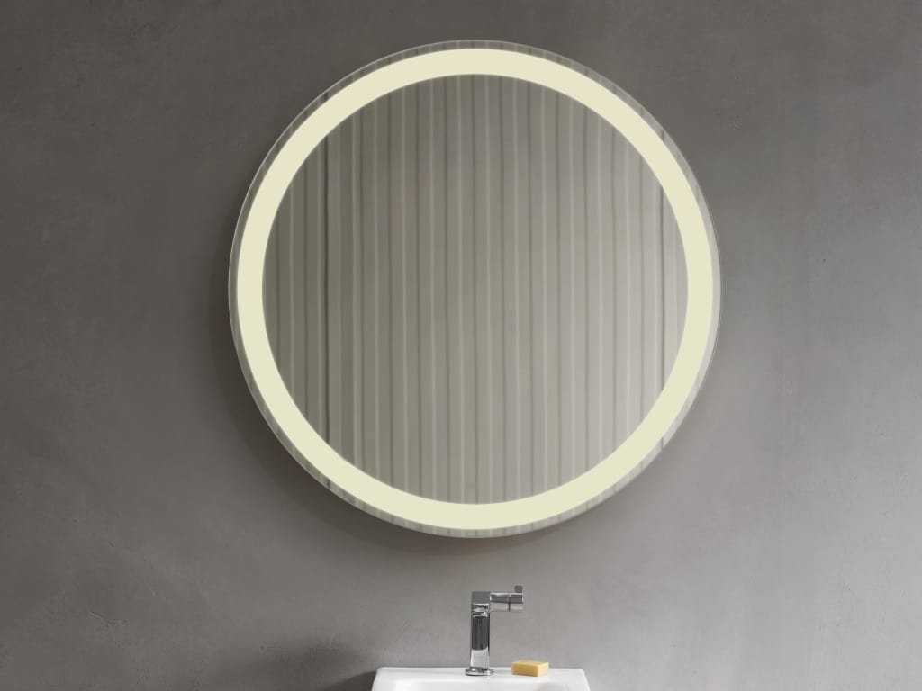 Roca Oglinda baie roca iridia, suspendata, 80 cm, iluminare, dezaburire, a812337000
