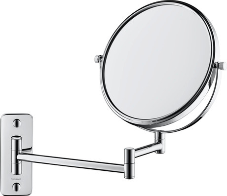 Oglinda cosmetica Duravit 0099121000, D-Code, pivotanta, numar orificii instalare 2, tip instalare pe perete, crom [1]