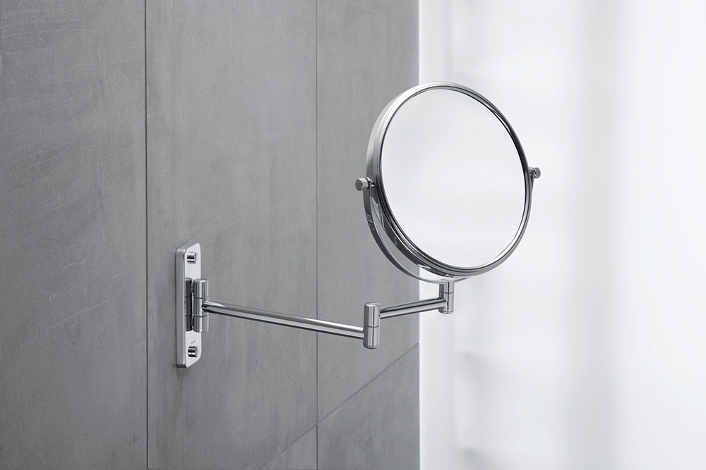 Oglinda cosmetica Duravit 0099121000, D-Code, pivotanta, numar orificii instalare 2, tip instalare pe perete, crom [4]