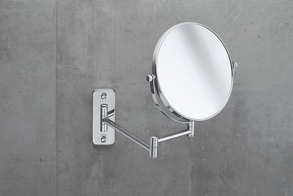 Oglinda cosmetica Duravit 0099121000, D-Code, pivotanta, numar orificii instalare 2, tip instalare pe perete, crom [5]