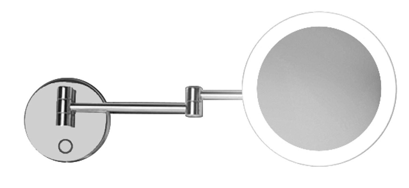 Kielle  Oglinda cosmetica kielle idolio, pe perete, 219 mm, iluminare, 3x, crom, 50324023