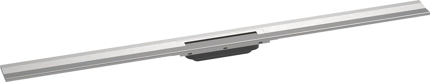 Hansgrohe Ornament rigola hansgrohe raindrain flex, la perete, 1200 mm, necesita sifon, scurtare, mat, inox, 56054800