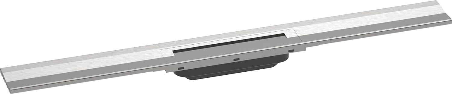 Hansgrohe Ornament rigola hansgrohe raindrain flex, la perete, 800 mm, necesita sifon, scurtare, mat, inox, 56051800