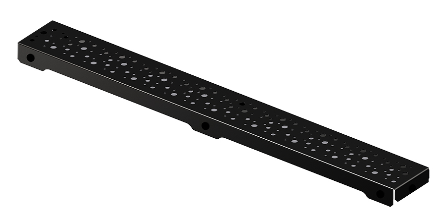 Uponor Ornament rigola uponor aqua ambient, incastrat, 700 mm, otel inoxidabil, negru, 1136423