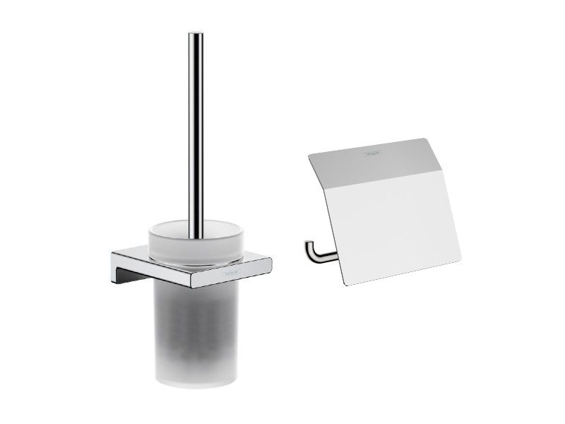 Hansgrohe Pachet 2in1 accesorii baie hansgrohe addstoris, pe perete, perie, suport, crom ,41752000-1st