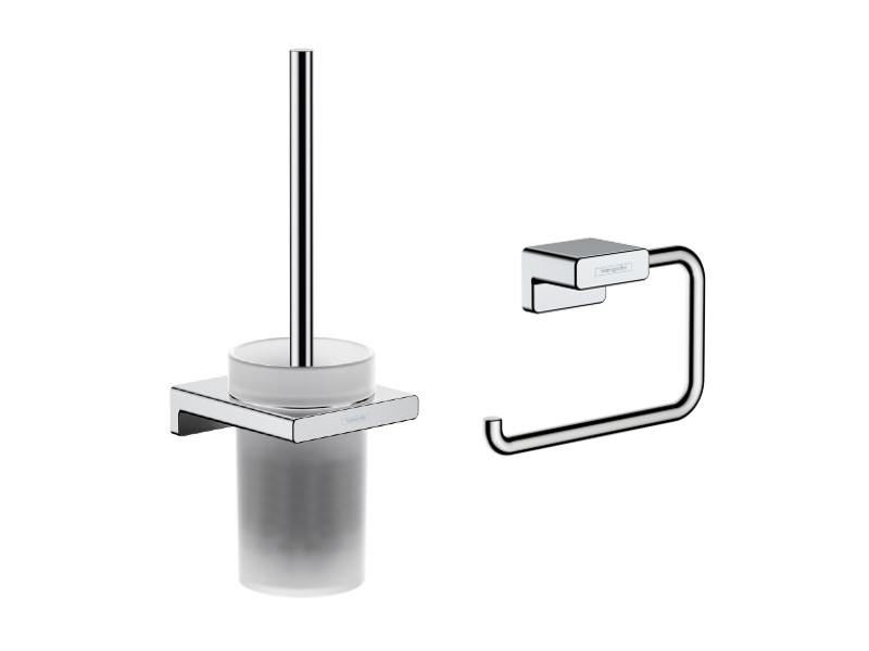 Hansgrohe Pachet 2in1 accesorii baie hansgrohe addstoris, pe perete, perie, suport, crom ,41752000-3st
