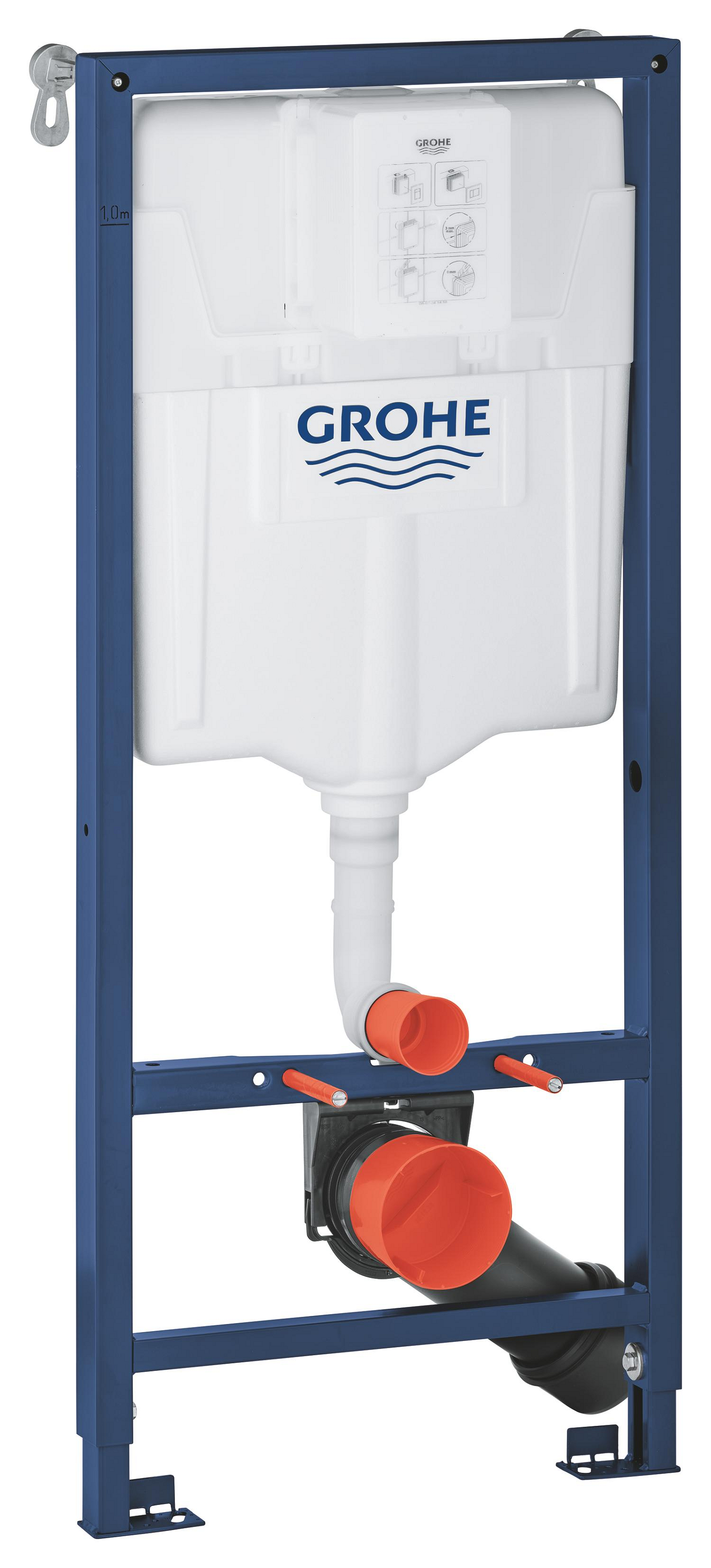 Grohe Pachet 2in1 cadru wc rapid sl grohe, incastrat, suport perete, otel, 38536001