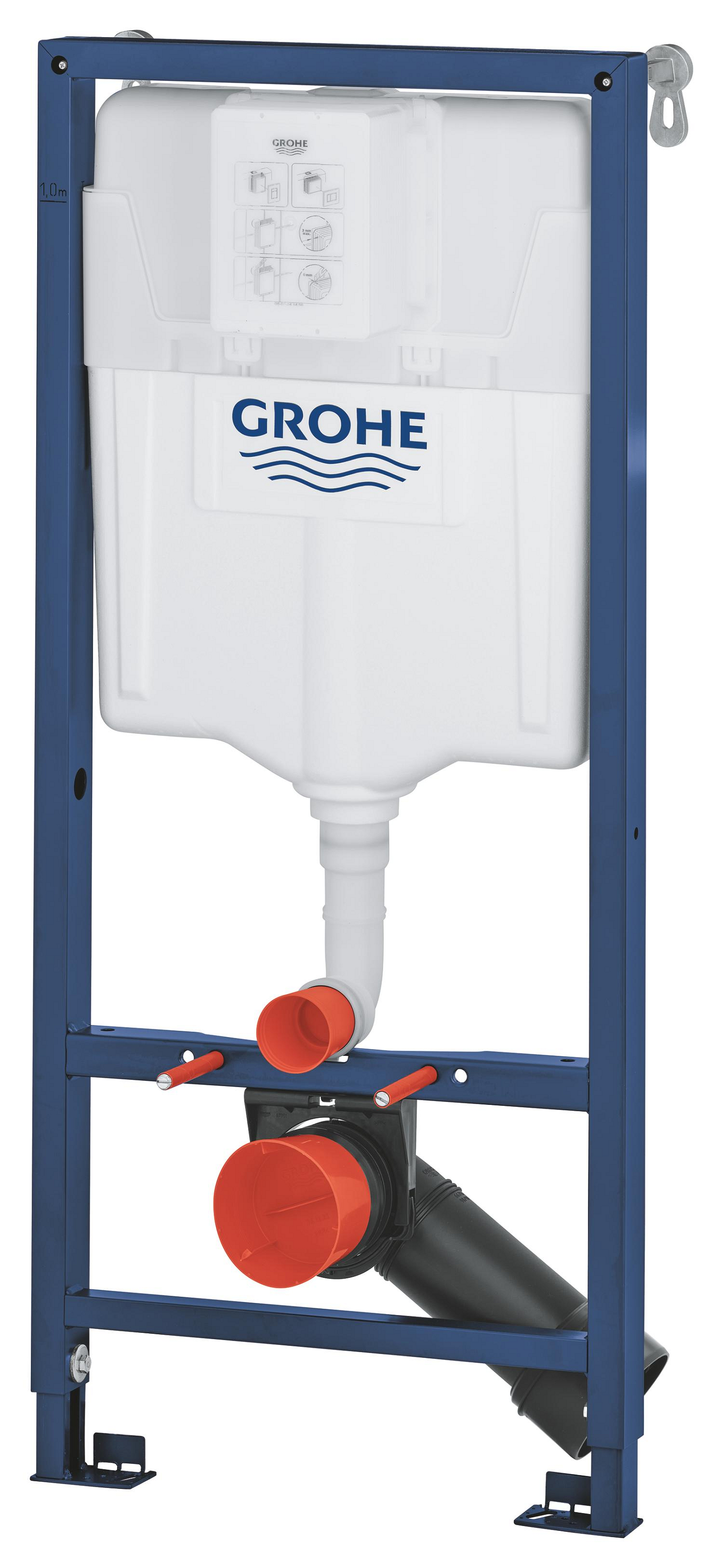 Pachet 2in1 cadru WC Rapid SL Grohe 38536001, 1130 mm, 500 mm, 90, 110 mm, 2 moduri spalare, incastrat, otel