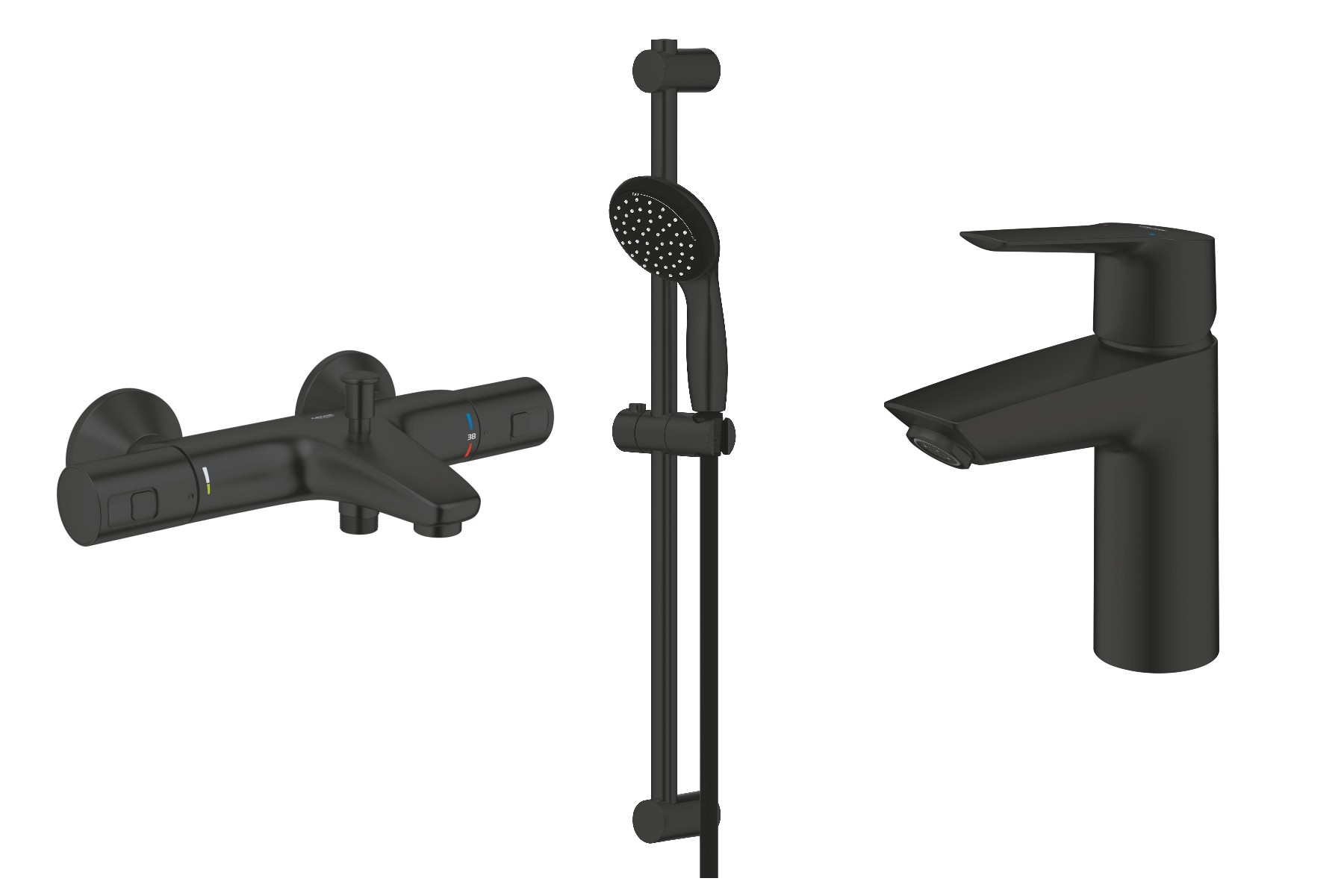 Grohe Pachet 3in1 cada grohe precision start 345982430, 1/2'', termostat, baterie 235502432, marimea s, ventil, coloana dus, mat,