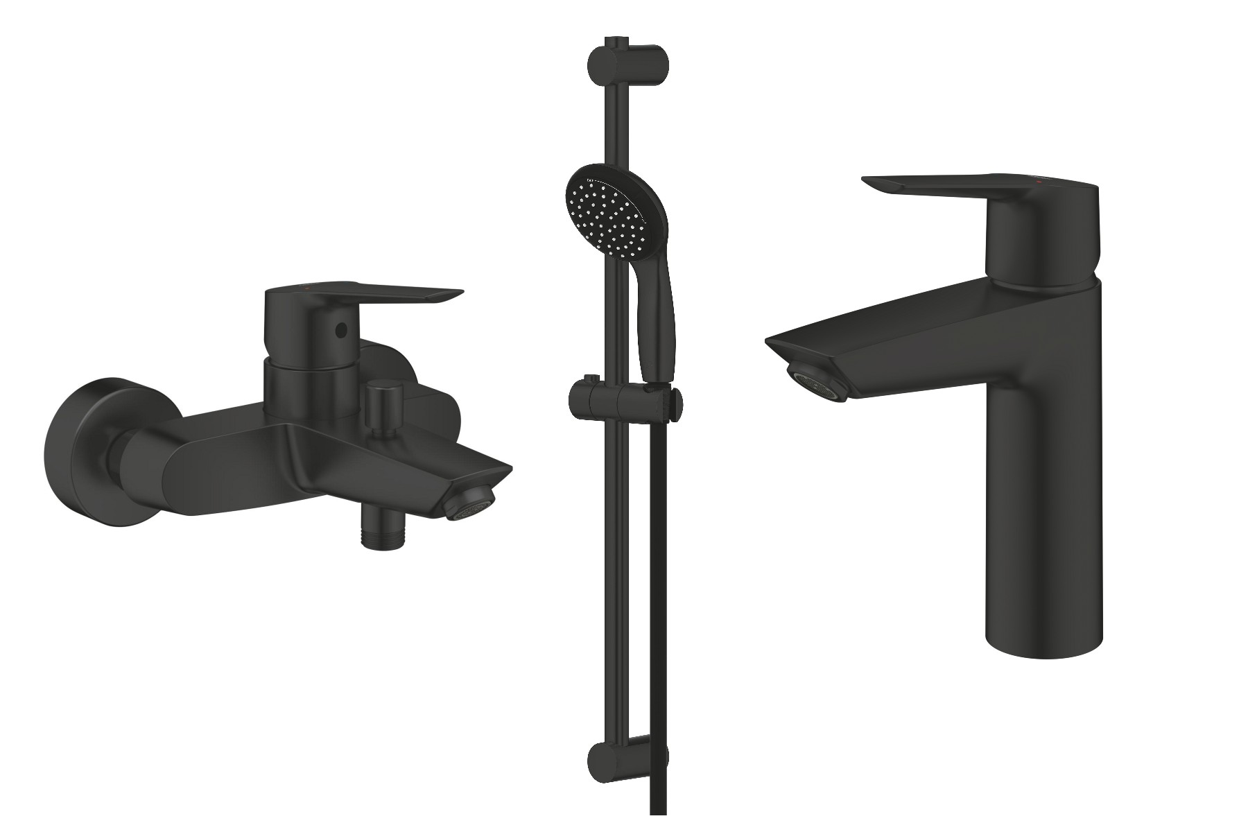Grohe Pachet 3in1 cada grohe start 279482430, 1/2'', baterie 235752432, marimea m, coloana dus, mat, negru