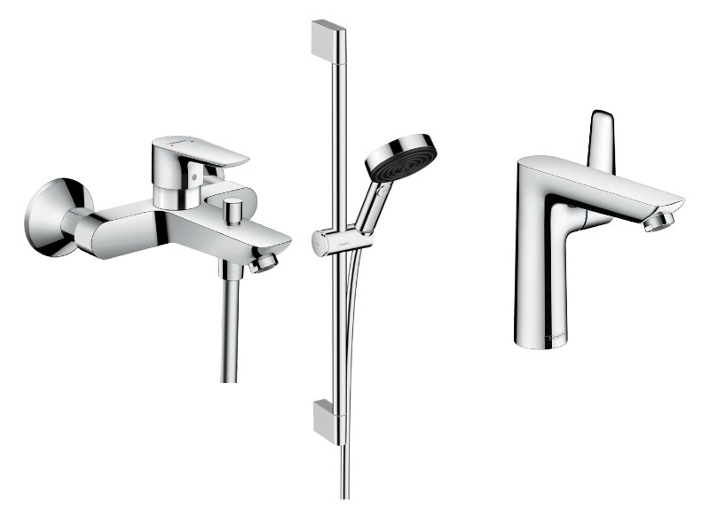 Hansgrohe Pachet 3in1 cada hansgrohe talis e, aparenta, baterie lavoar, set dus, crom, 71740000-11st