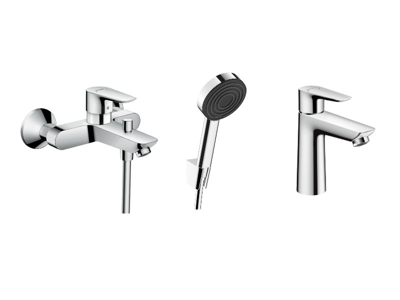 Hansgrohe Pachet 3in1 cada hansgrohe talis e, aparenta, set dus, baterie lavoar m, crom, 71740000-1st