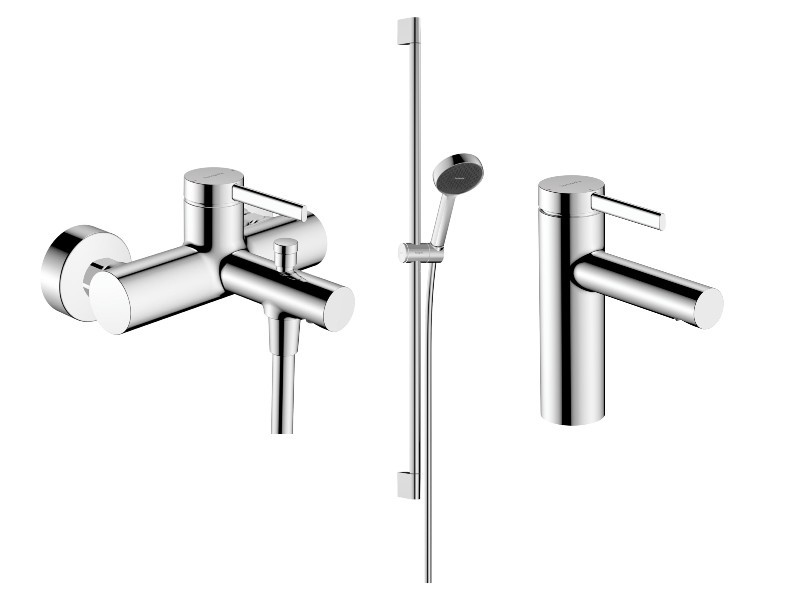 Hansgrohe Pachet 3in1 cada hansgrohe zesis s, aparenta, baterie lavoar, set dus, crom, 74420000-10st