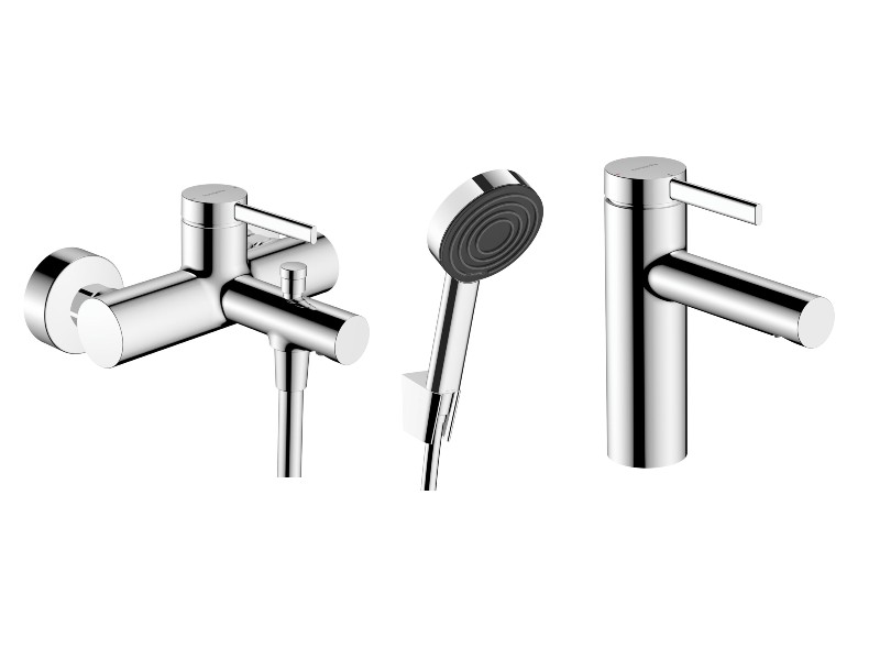 Hansgrohe Pachet 3in1 cada hansgrohe zesis s, aparenta, baterie lavoar, set dus, crom, 74420000-7st